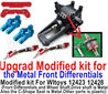 Wltoys 12428 Upgrade Modified kit for the Metal Front Differentials-Option 3(Front Differentials assembly,Wheel shaft and C-Shape Seat is Metal,other parts is plastic)