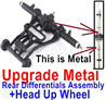 Wltoys 12428 Upgrade Head up Wheel and Upgrade Metal Rear Differentials Assembly(Ordinary metal materials)