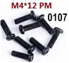Wltoys 12428 screws-Cross recessed pan head screws(8PCS)-M4X12 PM Parts, 12428-0107 screws Parts
