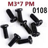 Wltoys 12428 screws-Cross recessed pan head screws(8PCS)-M3X7 PM Parts, 12428-0108 screws Parts