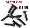 Wltoys 12428 screws-Cross recessed pan head screws(8PCS)-M2X8 PM Parts, 12428-0109 screws Parts