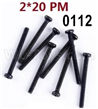 Wltoys 12428 screws-Cross recessed pan head screws(8PCS)-M2X20 PM Parts, 12428-0112 screws Parts