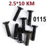 Wltoys 12428 screws-Cross recessed Flat head screws(8PCS)-M2.5X10 KM Parts, 12428-0115 screws Parts