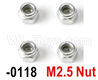 Wltoys 12428 M2.5 Anti loose nut(4PCS) Parts, 12428-0118