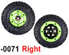 Wltoys 12428 Wheel Parts-Whole Right Wheel unit(Include the Wheel,Trie leather,upper and bottom wheel cover)-2pcs, 12428-0071