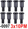 Wltoys 12428 screws-Cross step lower half tooth screw(8PCS)-M3X10 Parts-12428.0097