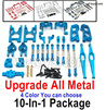 Wltoys 12428 Upgrade ALL Metal Kit A Parts. ALL 10-In-1 Package. 4 Color you can choose.