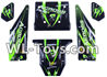 Wltoys 18428 The left and Right Body shell cover& Left and Right Tail wing-Green