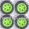 Wltoys 18428 Whole wheel unit(4 set)-Green