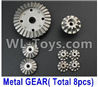 JJRC Q46 Whole Metal Kit Parts-(Metal gear,total 8pcs)