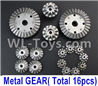 JJRC Q46 Whole Metal Kit Parts-(Metal gear,total 16pcs)