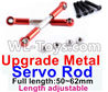 JJRC Q46 Upgrade Metal Servo Rod Parts(2pcs)-Red-(Full length-50-62mm)-Length adjustable