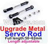 JJRC Q46 Upgrade Metal Servo Rod Parts(2pcs)-Black-(Full length-50-62mm)-Length adjustable