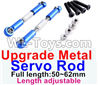 JJRC Q46 Upgrade Metal Servo Rod Parts(2pcs)-Blue-(Full length-50-62mm)-Length adjustable