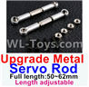 JJRC Q46 Upgrade Metal Servo Rod Parts(2pcs)-Silver-(Full length-50-62mm)-Length adjustable