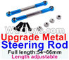 JJRC Q46 Upgrade Metal steering rod Parts(2pcs)-Blue-(Full length-54~66mm)-Length adjustable