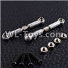 JJRC Q46 Upgrade Metal Swing arm Rod A Parts,Front upper swing arm lever Parts(2pcs)-Silver(Full length-43-52mm)-Length adjustable