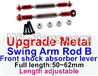 JJRC Q46 Upgrade Metal Swing arm Rod B Parts,Front shock absorber lever Parts(2pcs)-Red-(Full length-50-62mm)-Length adjustable
