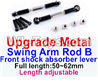 JJRC Q46 Upgrade Metal Swing arm Rod B Parts,Front shock absorber lever Parts(2pcs)-Black-(Full length-50-62mm)-Length adjustable
