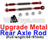 JJRC Q46 Upgrade Metal Rear axle Rod Parts(2pcs)-Red-(Full length-84-97mm)
