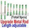 JJRC Q46 Upgrade Metal Rod Parts(Length adjustable)-9pcs-Green
