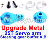 JJRC Q46 Upgrade Metal Steering gear buffer A,B & Upgrade 25T Metal Servo Swing Arm-Blue