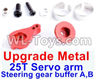 JJRC Q46 Upgrade Metal Steering gear buffer A,B & Upgrade 25T Metal Servo Swing Arm-Red