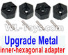 JJRC Q46 Upgrade Metal inner-hexagonal adapter(4pcs)-Black