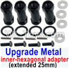 JJRC Q46 Upgrade Metal 12mm inner-hexagonal adapter Parts(extended 25mm)-Black-SLA010