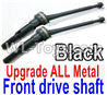JJRC Q46 Upgrade Metal Front wheel drive shaft assembly-Black(2 set)