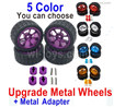 Wltoys 144001 Upgrade Parts Metal Wheels Tires + Upgrade Metal Hex wheel seat.5 Color you can choose.