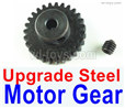 Wltoys 144001 Upgrade Steel motor Gear(1pcs)-0.7 Modulus-Black-27 Teeth