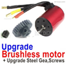 Wltoys 144001 Upgrade Brushless Motor with Steel Gear. Harder and more wear-resistant.