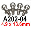 Wltoys 144001 Ball head screws-4pcs-4.0X9.5mm-A202-04