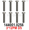 Wltoys 144001 Screws-Cross round head tooth screws-3X12PM-8pcs-12401.0256