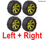 Wltoys 144002 Parts Tires Wheel unit.2 set Front + 2 Set Rear.
