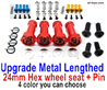 Wltoys 144002 Upgrade Parts Metal Lengthed 24mm Hex wheel seat with pin.4 set.5 Color you can choose.