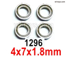 Wltoys 144002 Ball bearing. 4X7X1.8mm Bearings.4pcs.144001.1296.