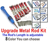 Wltoys 144002 Upgrade Parts Metal Rod Assembly Kit. 8color you can choose. It Includes 7pcs Rod + Screws drivers + screws.