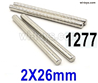 Wltoys 144002 C-seat optical axis.144001.1277.Total 4pcs.The size is 2X26mm.