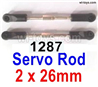 Wltoys 144002 Servo Rod.144001.1287.Total 2pcs.The size is 2x26mm.