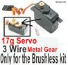 Wltoys 144002 Upgrade Parts Metal Servo.17g Servo With Metal Gear and 3 Wire.It can only be used for the Brushless kit.