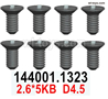 Wltoys 144002 screws Parts.144001.1323 Screws.2.6x5KB D4.5.Cross Flat head Self-tapping screws.Total 8pcs.