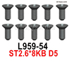 Wltoys 144002 Screws Parts-L959-54 Screws. ST2.6x8KB D5.Total 10pcs.