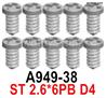 Wltoys 144002 Screws Parts-A949-38 Screws. ST 2.6x6PB D4.Total 10pcs.