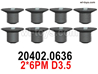 Wltoys 144002 Screws Parts-20402.0636 Screws. 2x6PM D3.5Total 8pcs.