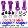 Wltoys 184012 Parts-06-07 A949-11 Upgrade Metal 8mm-to-12mm Lengthed adapter(4 set)-Lengthen 29mm-Purple,Wltoys 184012 Rc Racing Car Truck Spare Parts,High speed Wltoys 184012 1:18 Scale 4wd,2.4G Spare Parts Accessories,F1 184012 On Road Drift Racing Truc