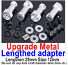 Wltoys 184012 Parts-06-08 A949-11 Upgrade Metal 8mm-to-12mm Lengthed adapter(4 set)-Lengthen 29mm-Silver,Wltoys 184012 Rc Racing Car Truck Spare Parts,High speed Wltoys 184012 1:18 Scale 4wd,2.4G Spare Parts Accessories,F1 184012 On Road Drift Racing Truc