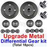 Wltoys 184012 Parts-18-05 Upgrade All metal Differential Gear kit(Total 16pcs),Wltoys 184012 Rc Racing Car Truck Spare Parts,High speed Wltoys 184012 1:18 Scale 4wd,2.4G Spare Parts Accessories,F1 184012 On Road Drift Racing Truck Car Parts