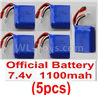 Wltoys 184012 Parts-28-03 Official 7.4v 1100mah battery(5pcs),Wltoys 184012 Rc Racing Car Truck Spare Parts,High speed Wltoys 184012 1:18 Scale 4wd,2.4G Spare Parts Accessories,F1 184012 On Road Drift Racing Truck Car Parts